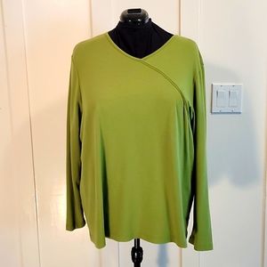 Coldwater Creek 3X Lime Green Top